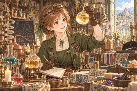 생활 물질을 연구하는 연금술사 엔딩 그림