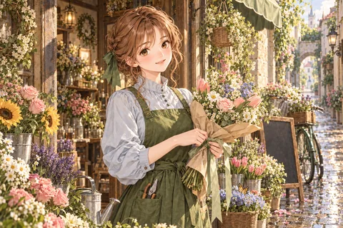 골목 화원의 꽃집주인 엔딩 그림