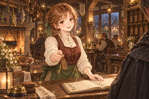 마을 어귀의 여관주인 엔딩 그림