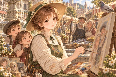 주민의 삶을 그리는 화가 엔딩 그림